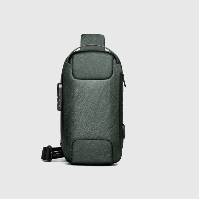Stay Stylish and Secure with the Men’s USB Charging Anti-Theft Crossbody Bag – Waterproof Oxford Waist Pack for Your Adventures!