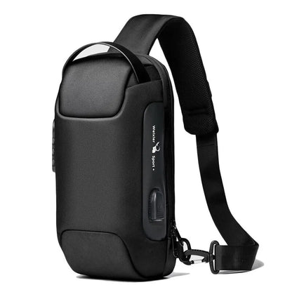 Stay Stylish and Secure with the Men’s USB Charging Anti-Theft Crossbody Bag – Waterproof Oxford Waist Pack for Your Adventures!