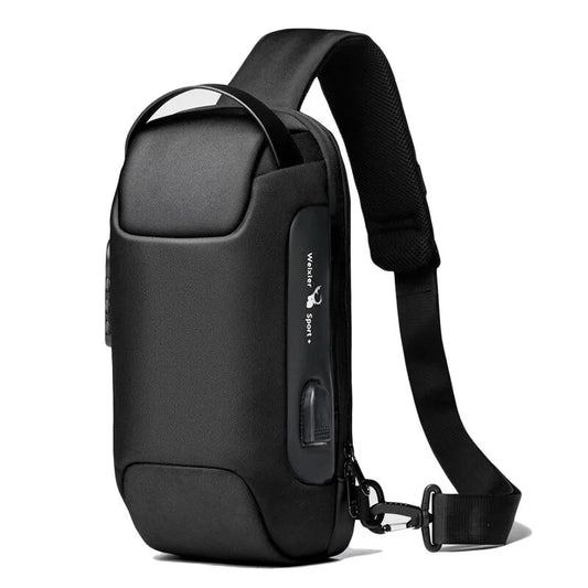Stay Stylish and Secure with the Men’s USB Charging Anti-Theft Crossbody Bag – Waterproof Oxford Waist Pack for Your Adventures!