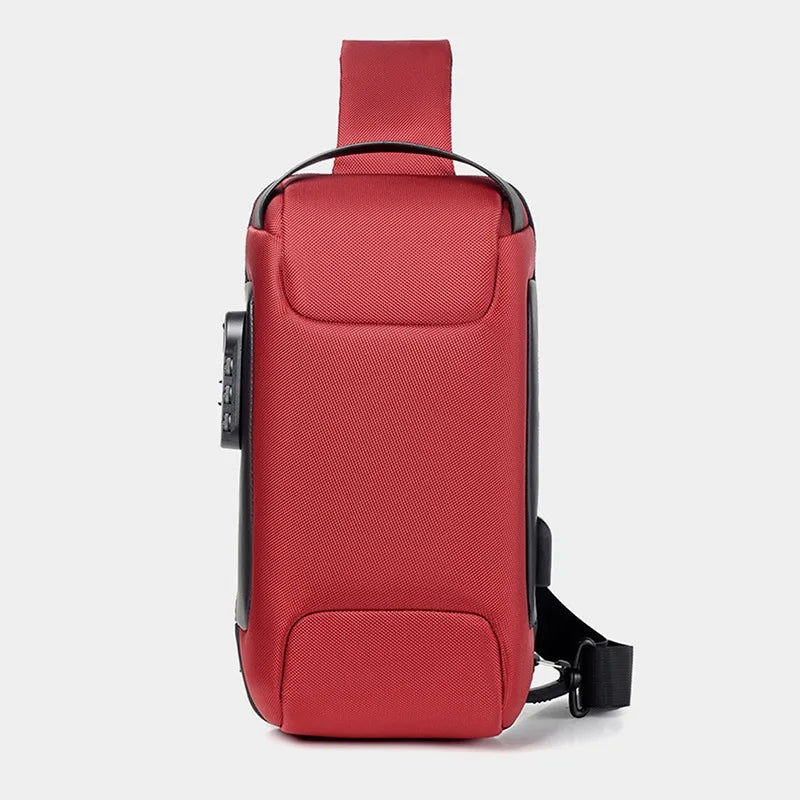 Stay Stylish and Secure with the Men’s USB Charging Anti-Theft Crossbody Bag – Waterproof Oxford Waist Pack for Your Adventures!