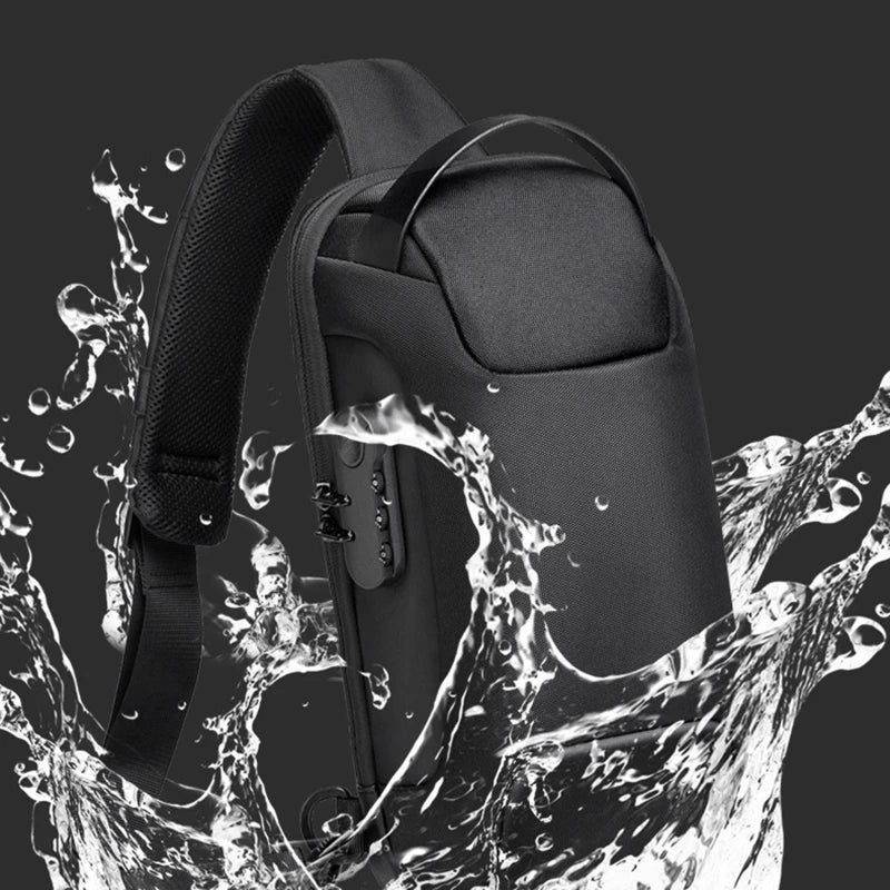 Stay Stylish and Secure with the Men’s USB Charging Anti-Theft Crossbody Bag – Waterproof Oxford Waist Pack for Your Adventures!