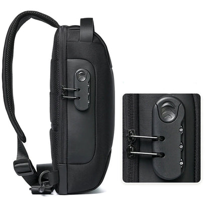 Stay Stylish and Secure with the Men’s USB Charging Anti-Theft Crossbody Bag – Waterproof Oxford Waist Pack for Your Adventures!