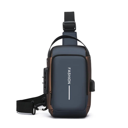 Elevate Your Everyday Style with the Stylish Men's Sling Bag - Durable Oxford Fabric Crossbody Chest Pack with Convenient Phone Pocket and Secure Zip Closure